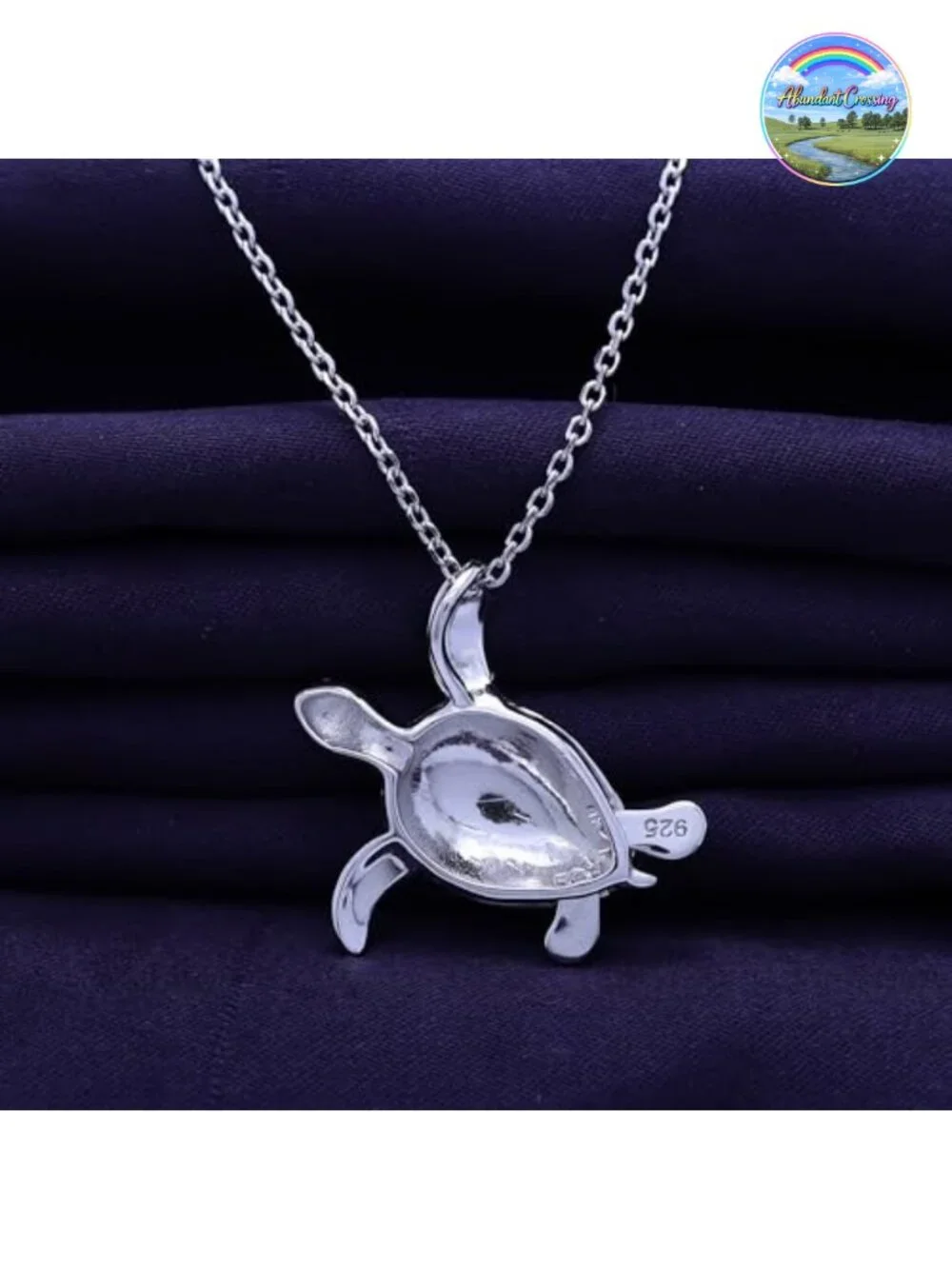 Sterling Silver Abalone Shell Animal Pendant Necklace 18